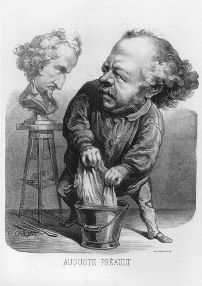 Auguste Preault (1809-79), caricature de 